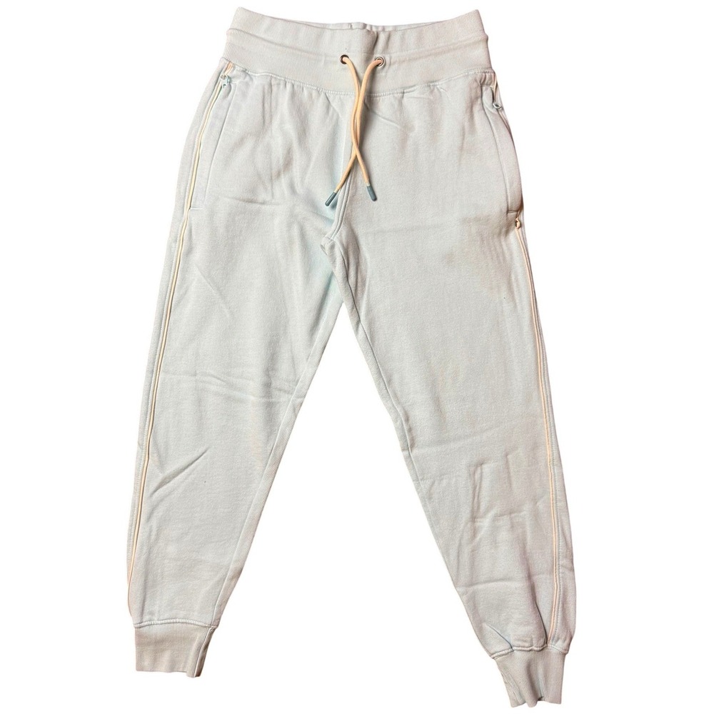 Cotopaxi Light Blue Organic Cotton Blend Joggers Sweatpants Small Piping Zip